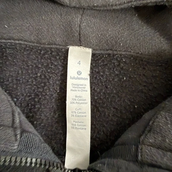 Lululemon Black Scuba Full Zip Up - Picture 3 of 10